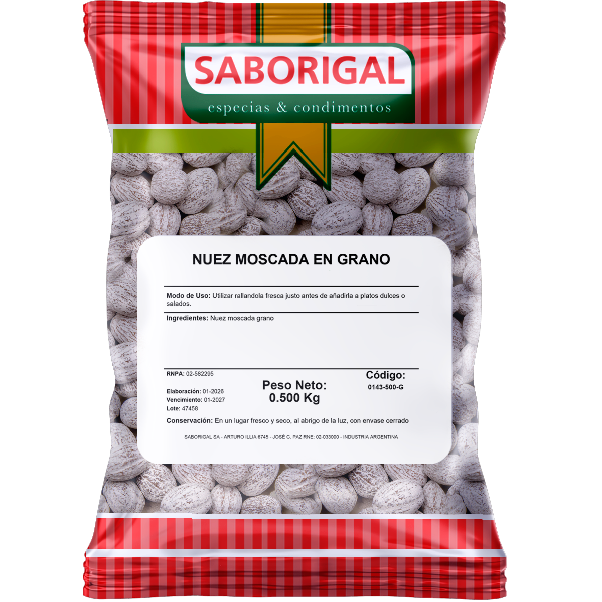 NUEZ MOSCADA EN GRANO