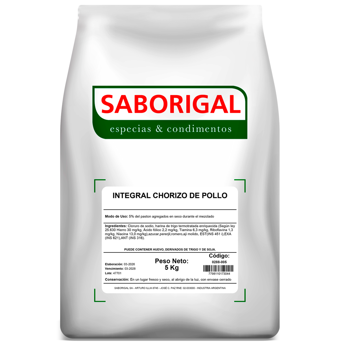 Integral Chorizo De Pollo